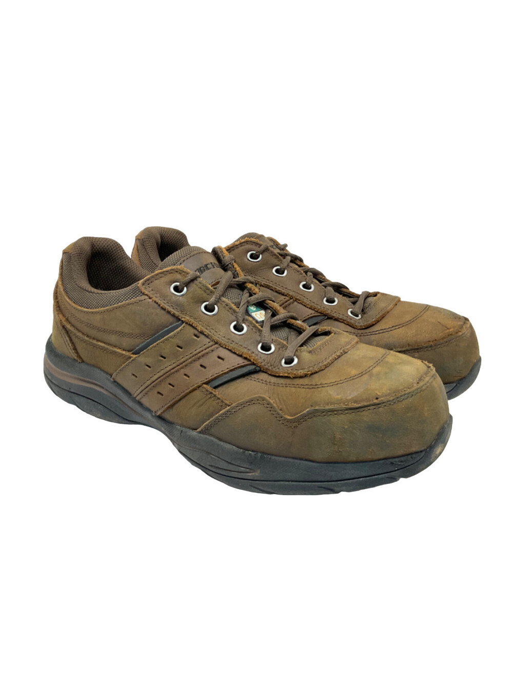 SKECHERS Men's Steel Toe Composite Plate Work Shoes 99999110 Brown Size 10.5M